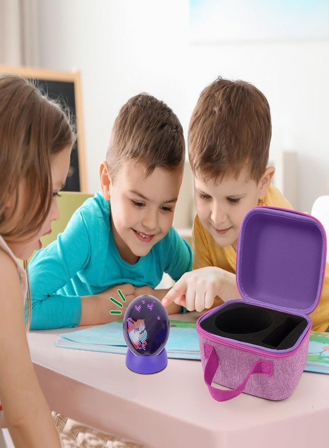 YouKnow Travel Case for Bitzee Hamster Ball Interactive Toy - Shockproof Storage Box with Custom Foam Insert & Carry Handle, Fits Electronic Pet Toy + Dock (Only Case) (Purple) - Image 4